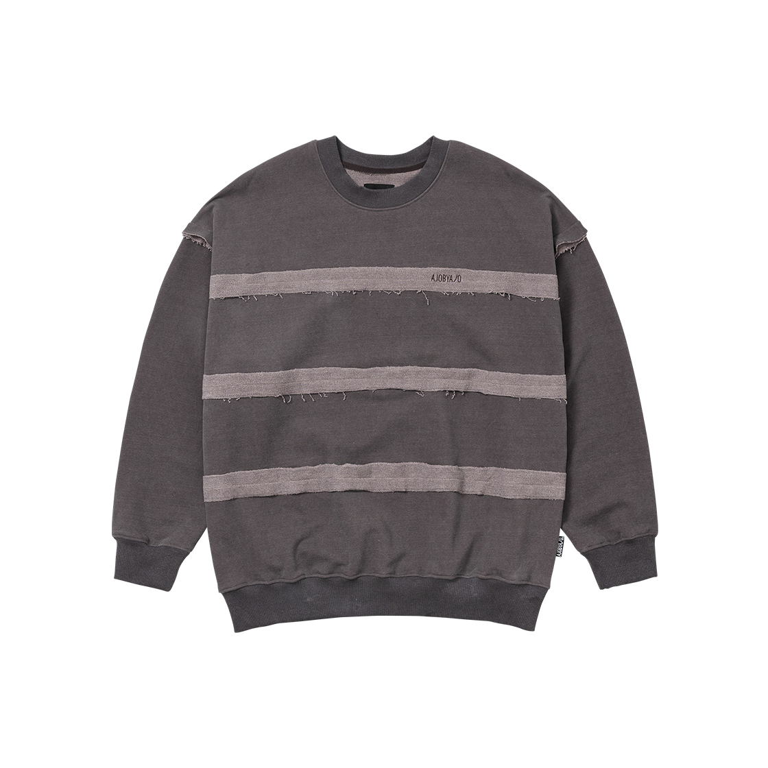 AJ254TP006BR AJOBYAJO Inside Out Stripe Sweatshirt Brown