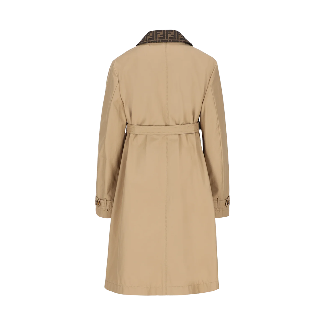 (키즈) 펜디 더블 브레스티드 트렌치 코트 베이지((Kids) Fendi Double Breasted Trench Coat Beige) - 2