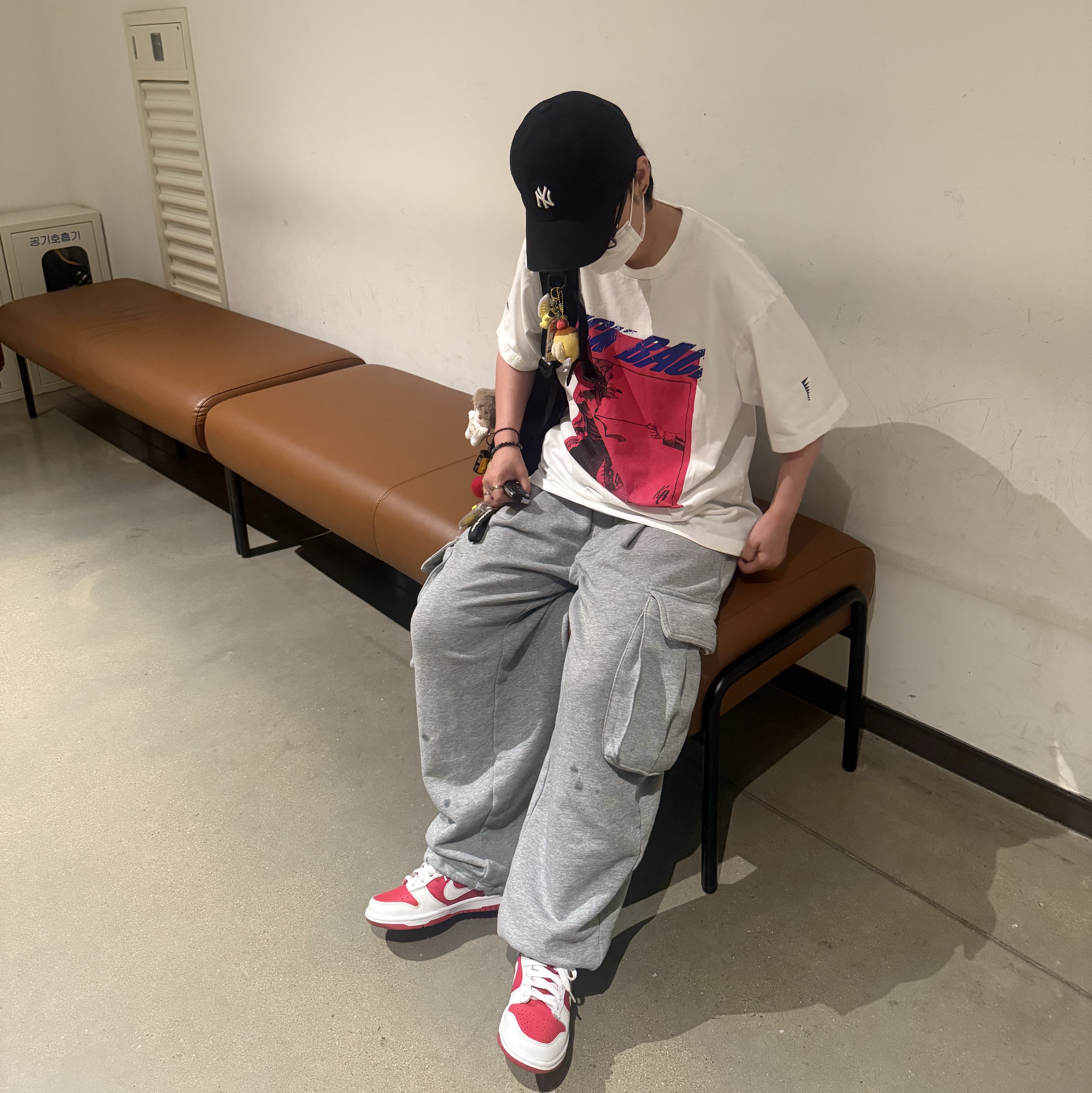 (GS) Nike Dunk Low Retro Championship Red 착용 스타일