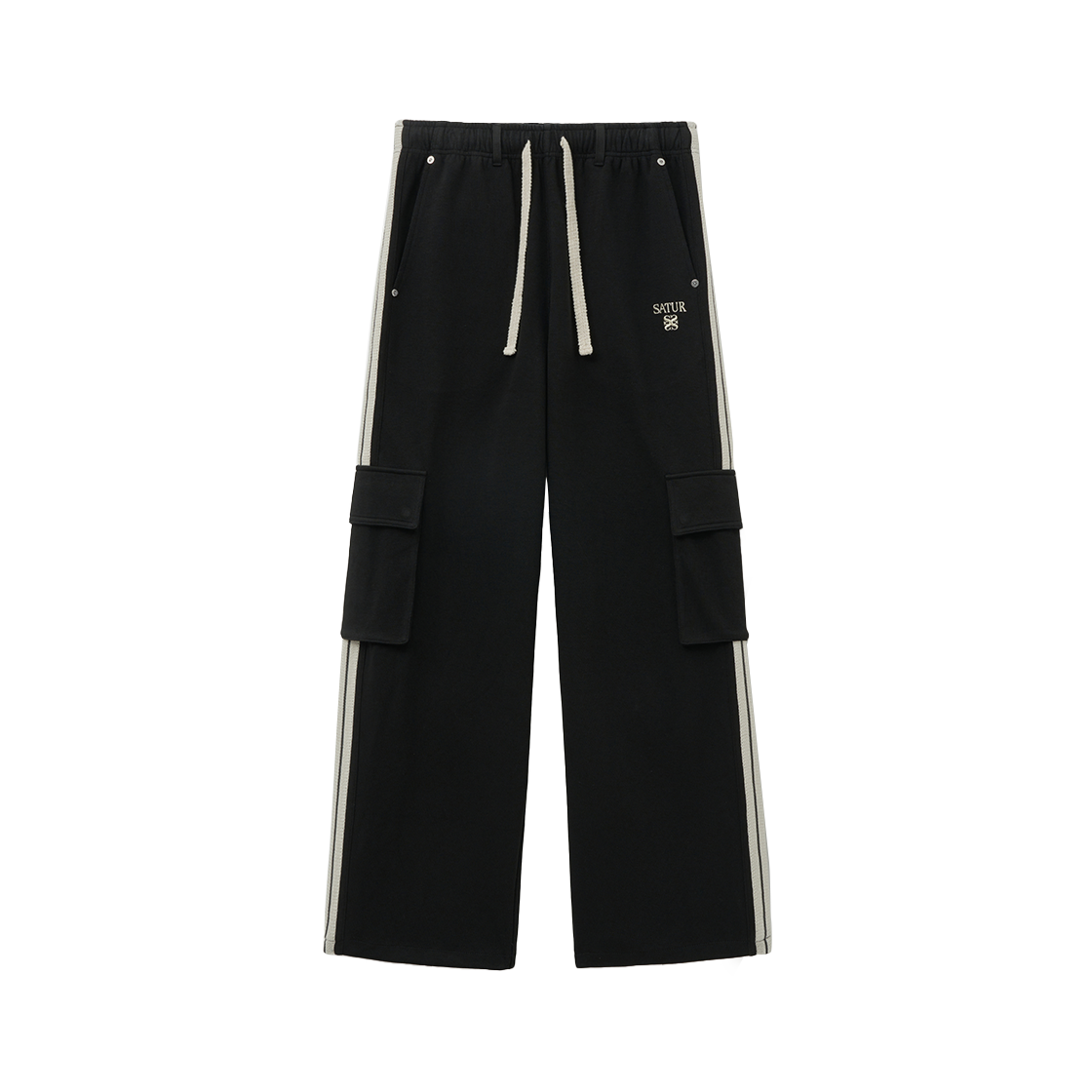 SA253UTP01BLK0 SATUR Lawton Cargo Track Pants Caviar Black