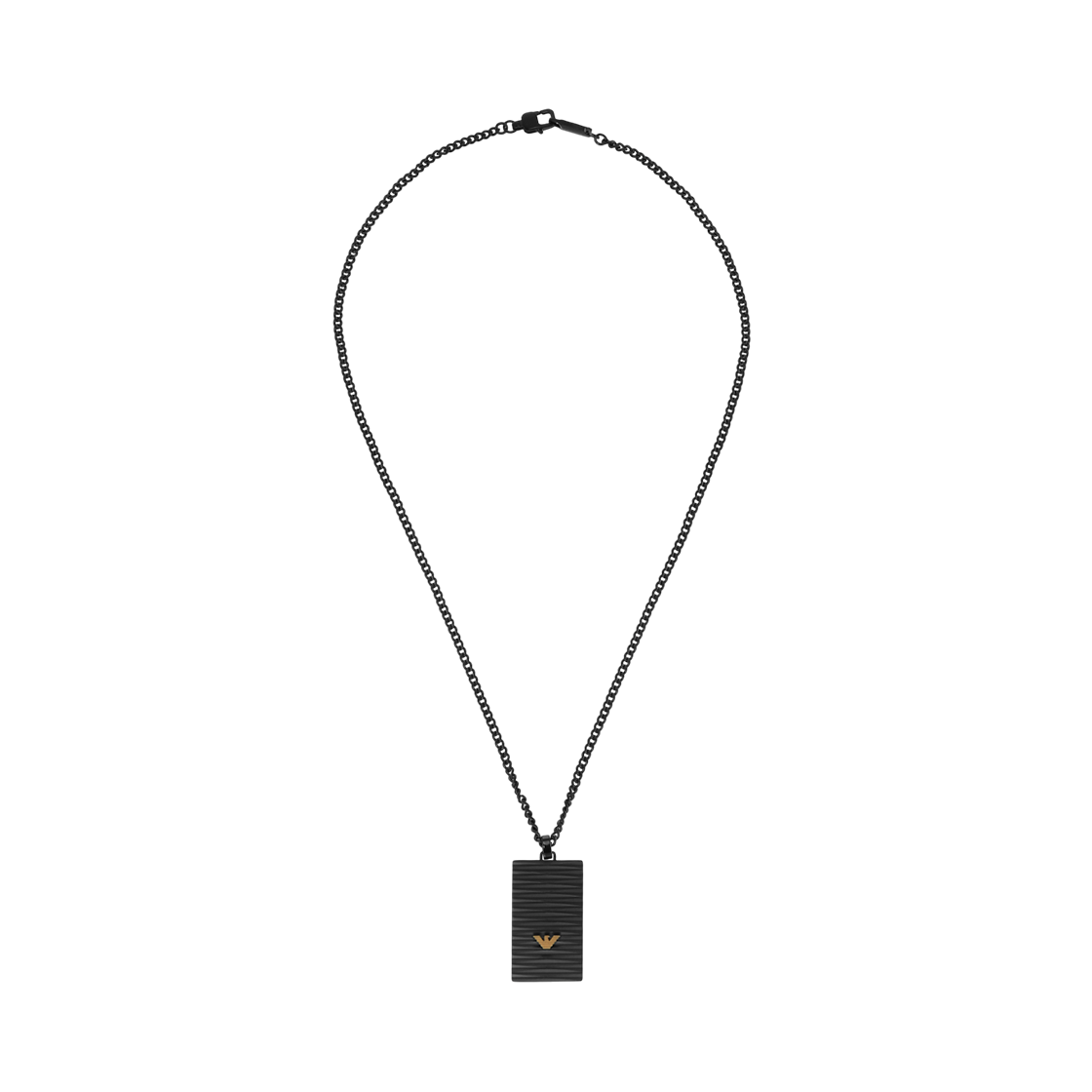 EGS2872001 Emporio Armani Stainless Steel Pendant Necklace Black