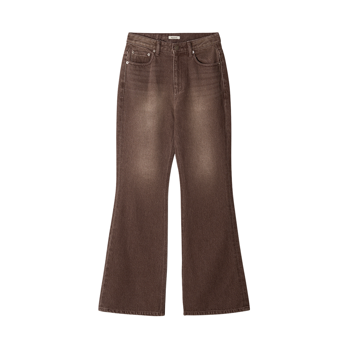 - (W) Aviemuah Washed Vintage Bootcut Jeans Brown
