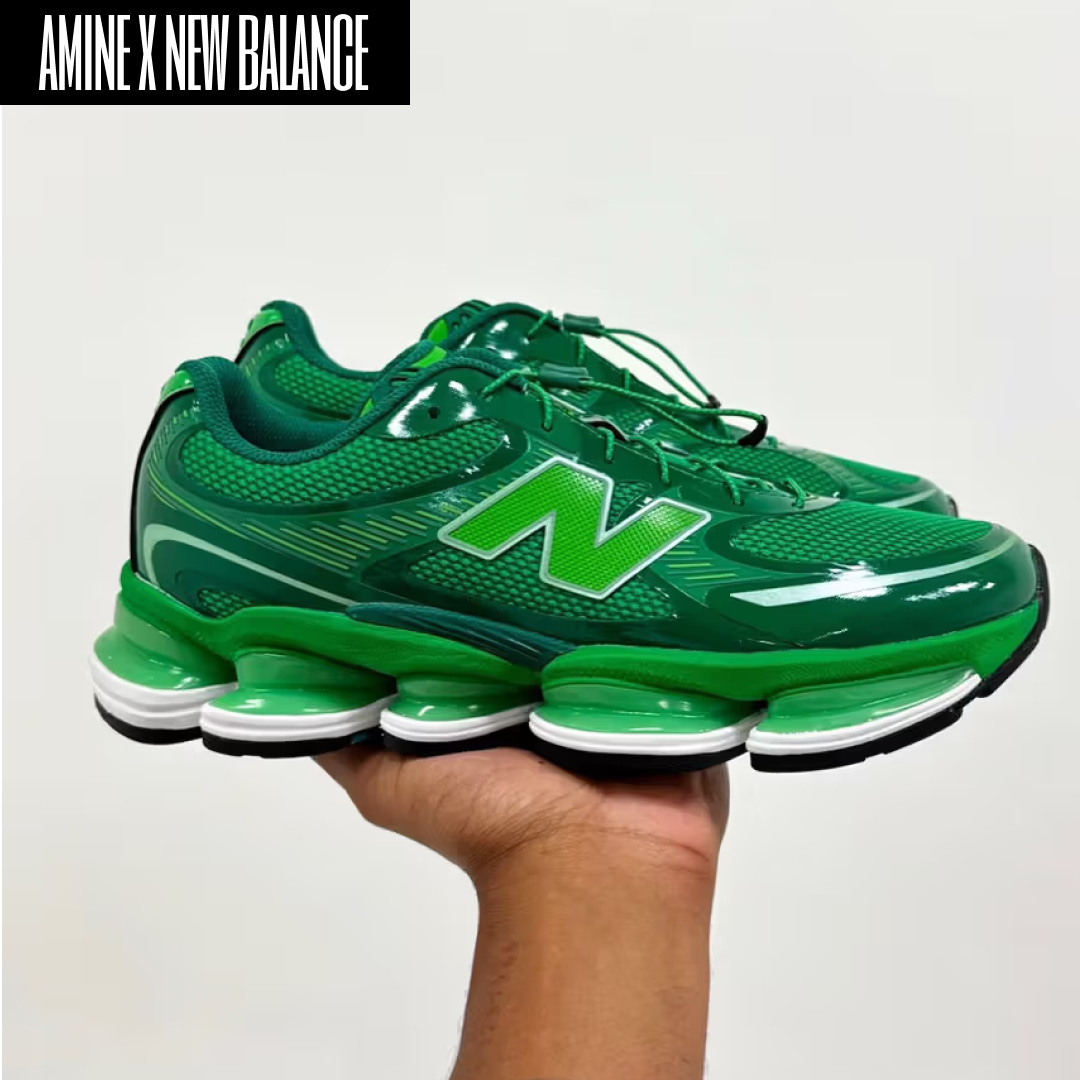 New Balance x Amine ML610T The Mooz - D Standard, New Balance x Amine 740v2 Snorkel Blue Persimmon Orange 착용 스타일 - 2