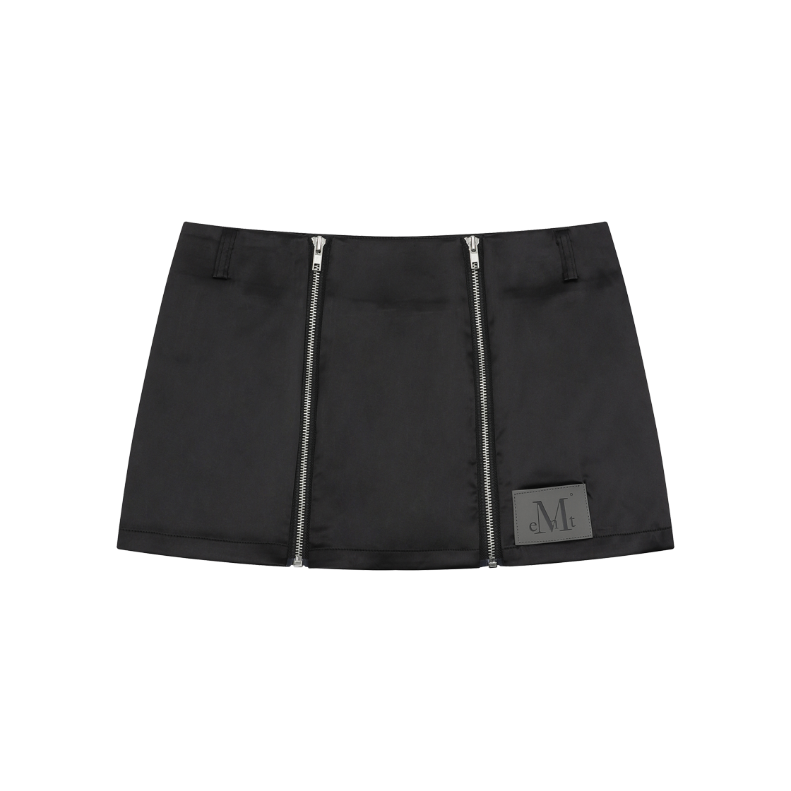 P0000BCF MUCENT Styqe Zipper Point Mini Skirt Black