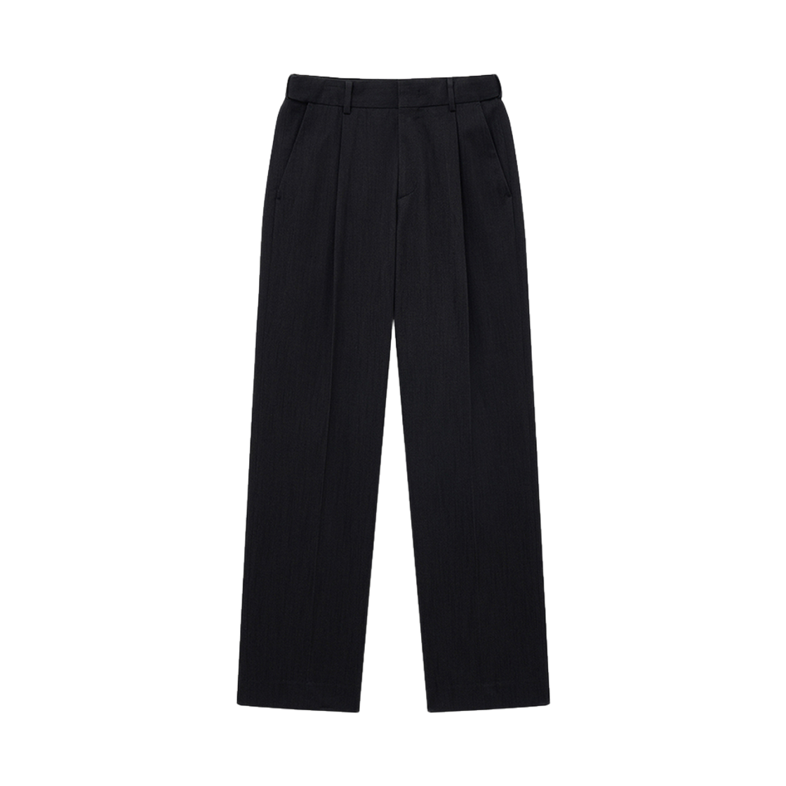 티엔지티 데님 라이크 스트레이트 핏 팬츠 블랙 인디고