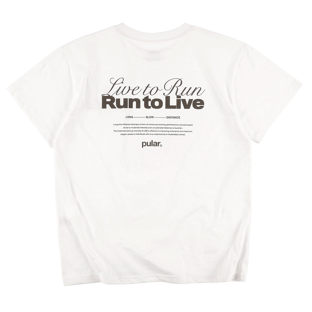 풀라르 남여공용 라이브 투 런 티셔츠 화이트(pular Unisex Live To Run T-Shirt White) - 2