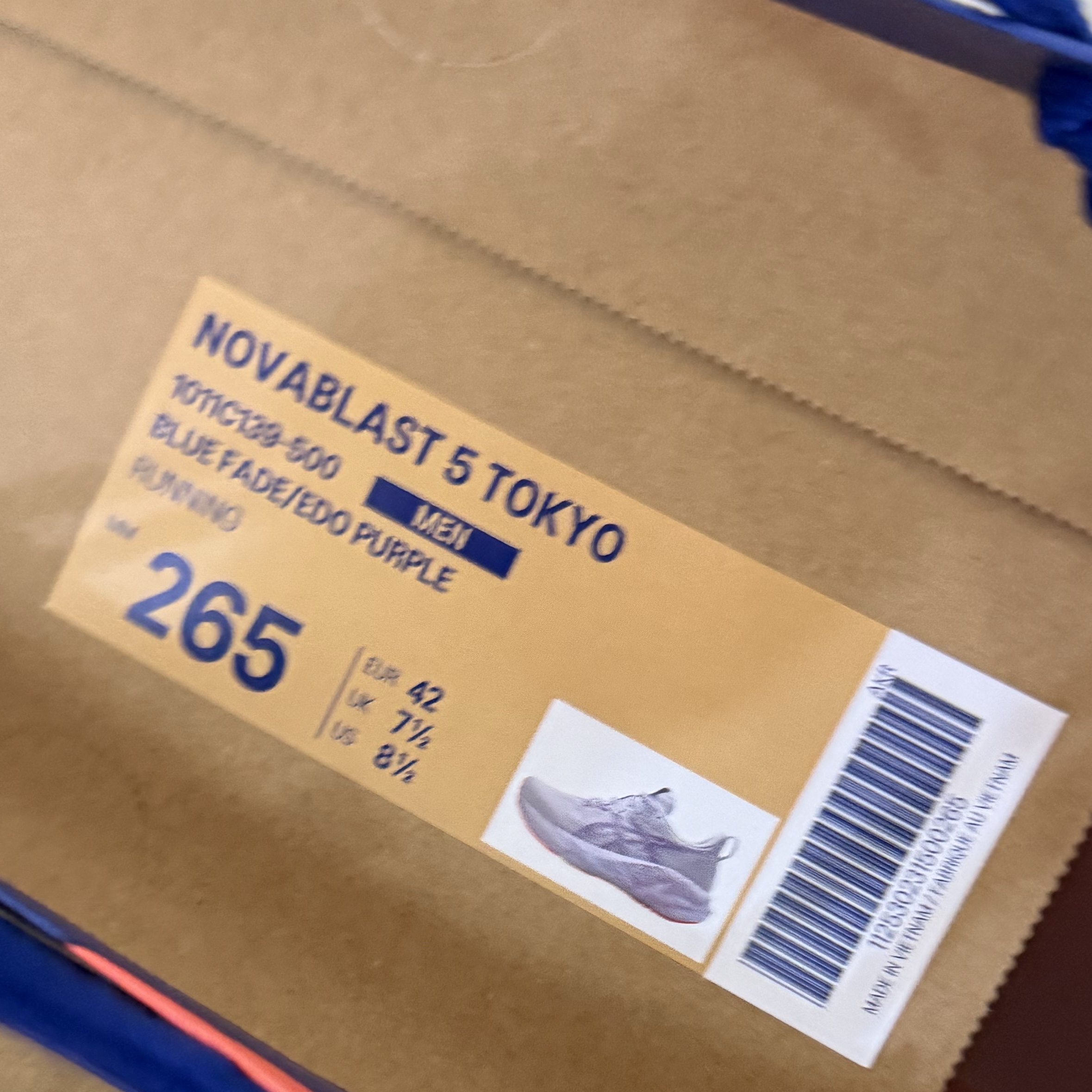Asics Novablast 5 Tokyo Blue Fade Edo Purple 착용 스타일