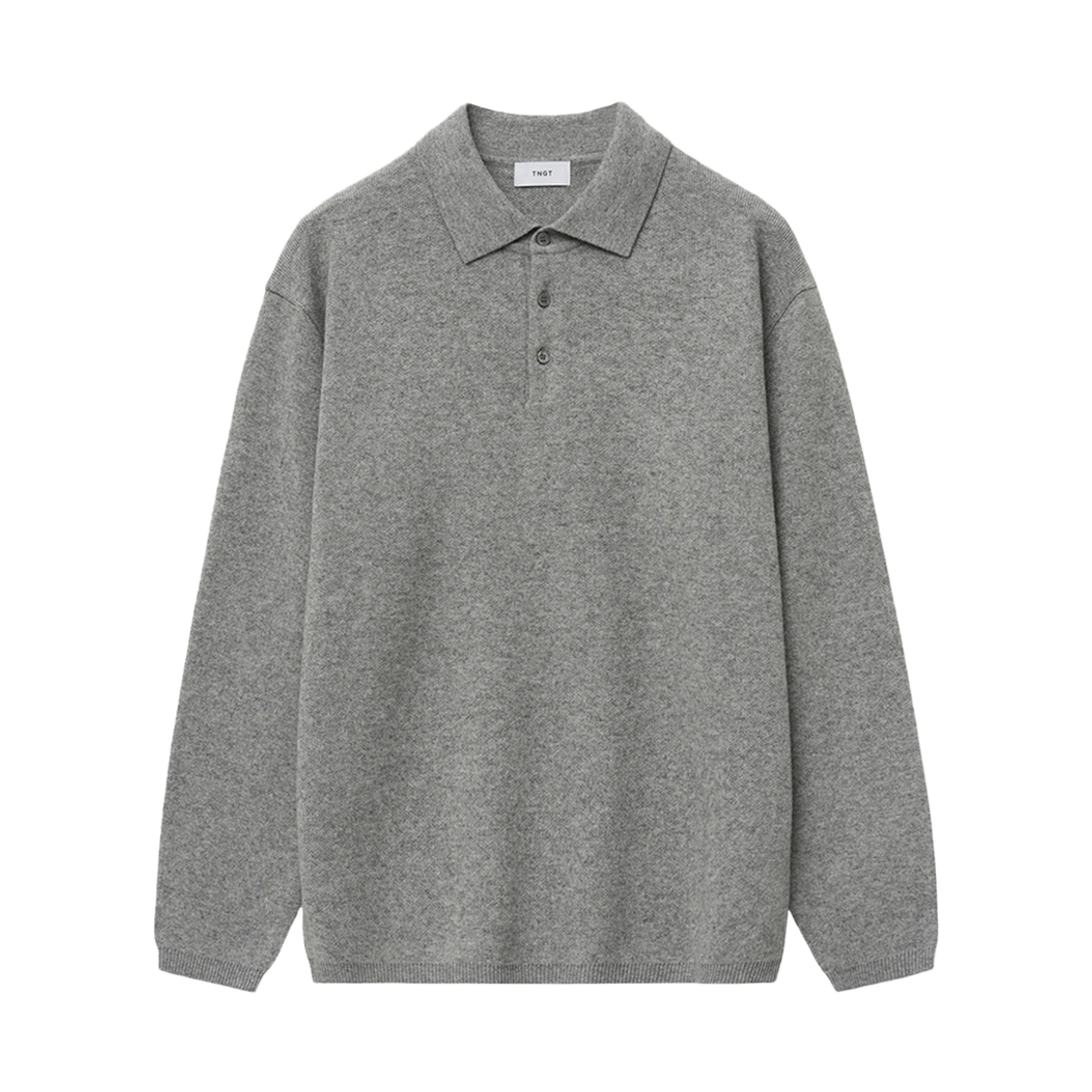 TNSW5F110G2 TNGT Essential Polo Knit Top Grey