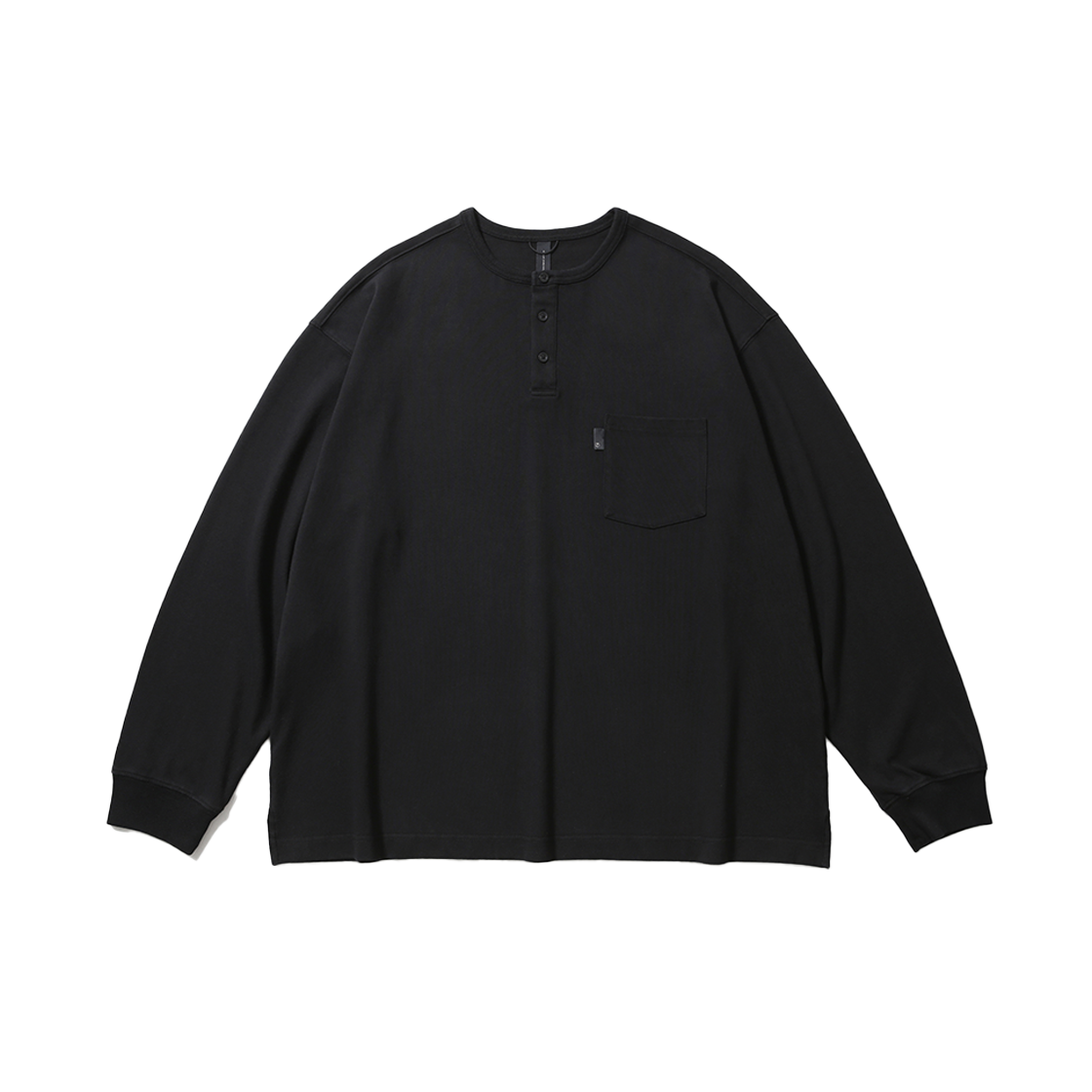 모이프 헨리넥 롱슬리브 티셔츠 블랙