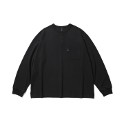 [FW25]moif Henley Neck L/S Tee Black