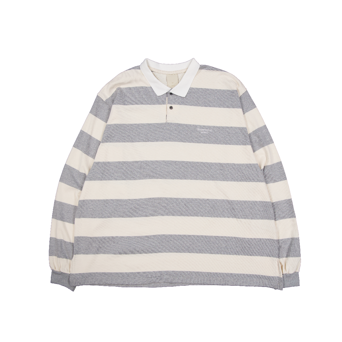 UMCM130MG Undermycar MU.130 Classic Logo Stripe Long Sleeve PK Shirts Melange Gray