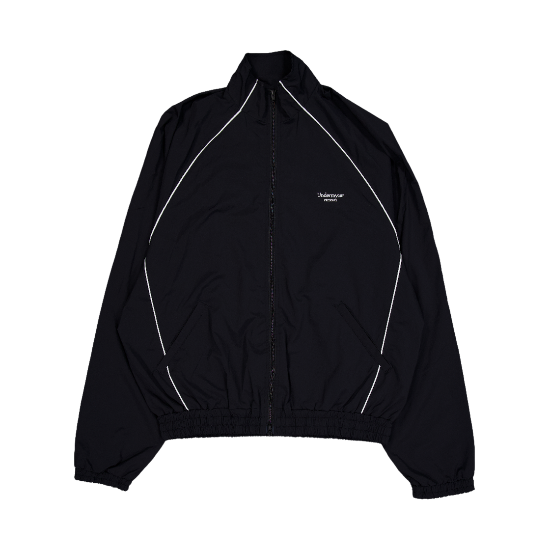 언더마이카 무.132 오리지널 로고 파이핑 라인 트랙 자켓 블랙(Undermycar MU.132 Original Logo Piping Line Track Jacket Black)