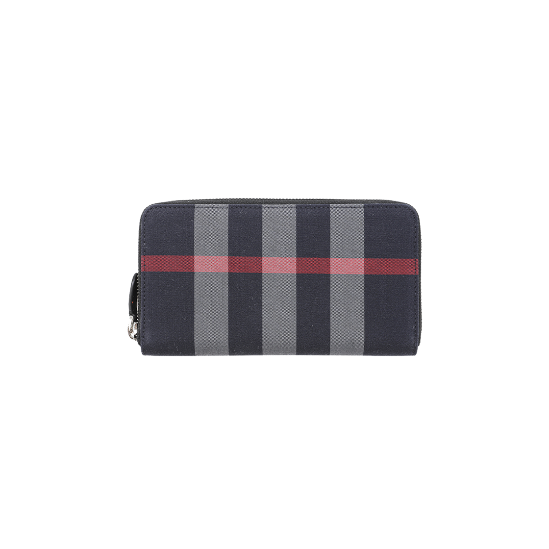 버버리 슈퍼 익스플로디드 체크 라지 집 어라운드 월렛 네이비 그레이(Burberry Super Exploded Check Large Zip Around Wallet Navy Grey) - 1