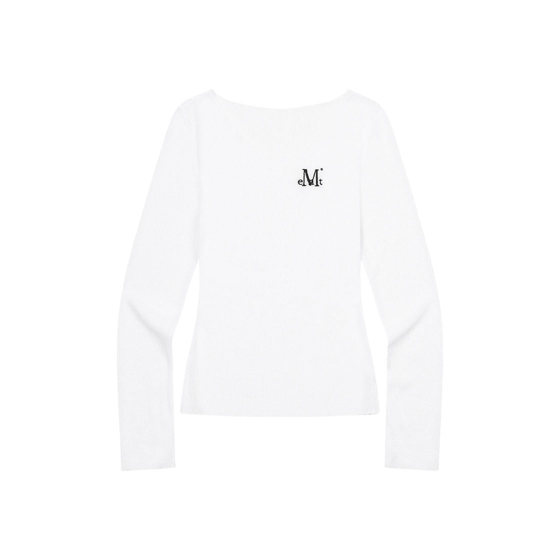 P0000BBX MUCENT Lueur See Through V Nect Knit (4color) White