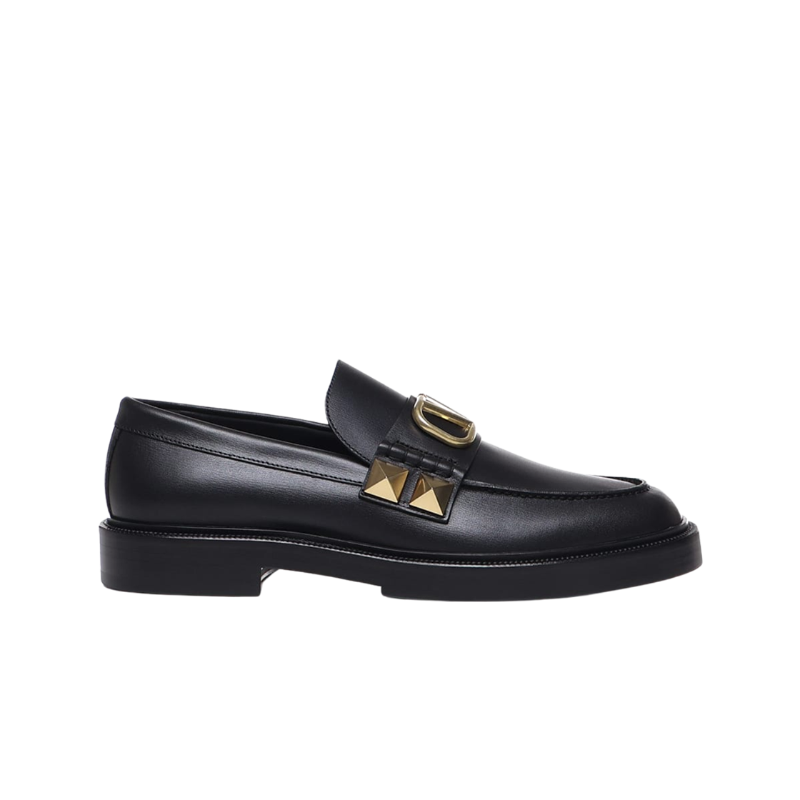 발렌티노 카프스킨 스터드 사인 로퍼 블랙(Valentino Stud Sign Loafers in Calfskin Black)