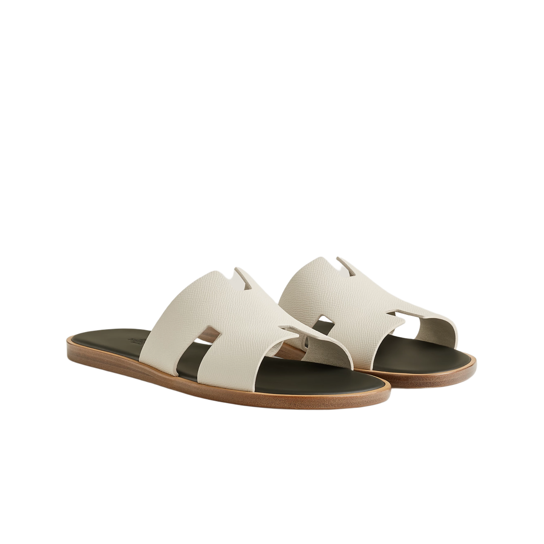 에르메스 이즈미르 샌들 앱송 & 베쥬 글레이즈 베르 포레(Hermes Izmir Sandal Epsom & Beige Glaise Vert Foret) - 2