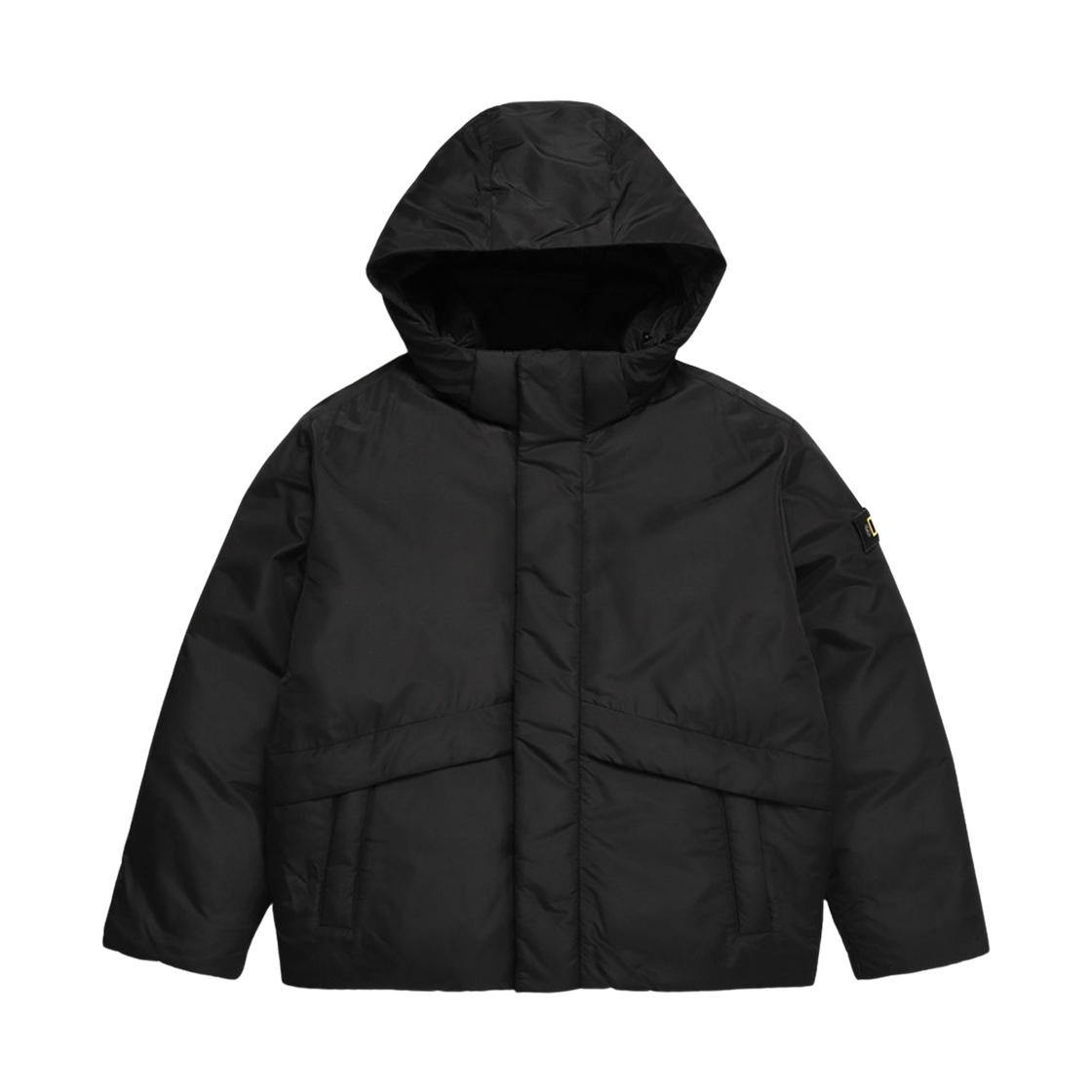 N234UDW990 National Geographic Aurora Hooded Short Goose Down Jumper Carbon Black