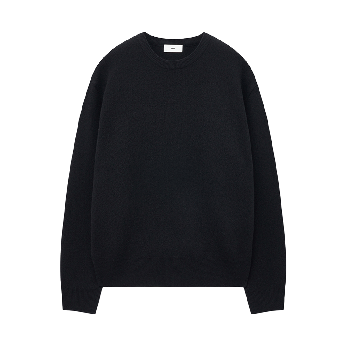 TNSW5F105BK TNGT Wool Blended Round Neck Sweater Black