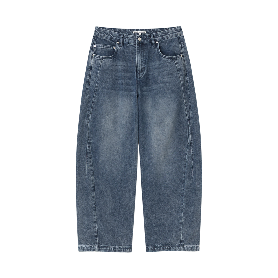 ML649DBL Millo Archive Neo Curved Pants Denim Blue