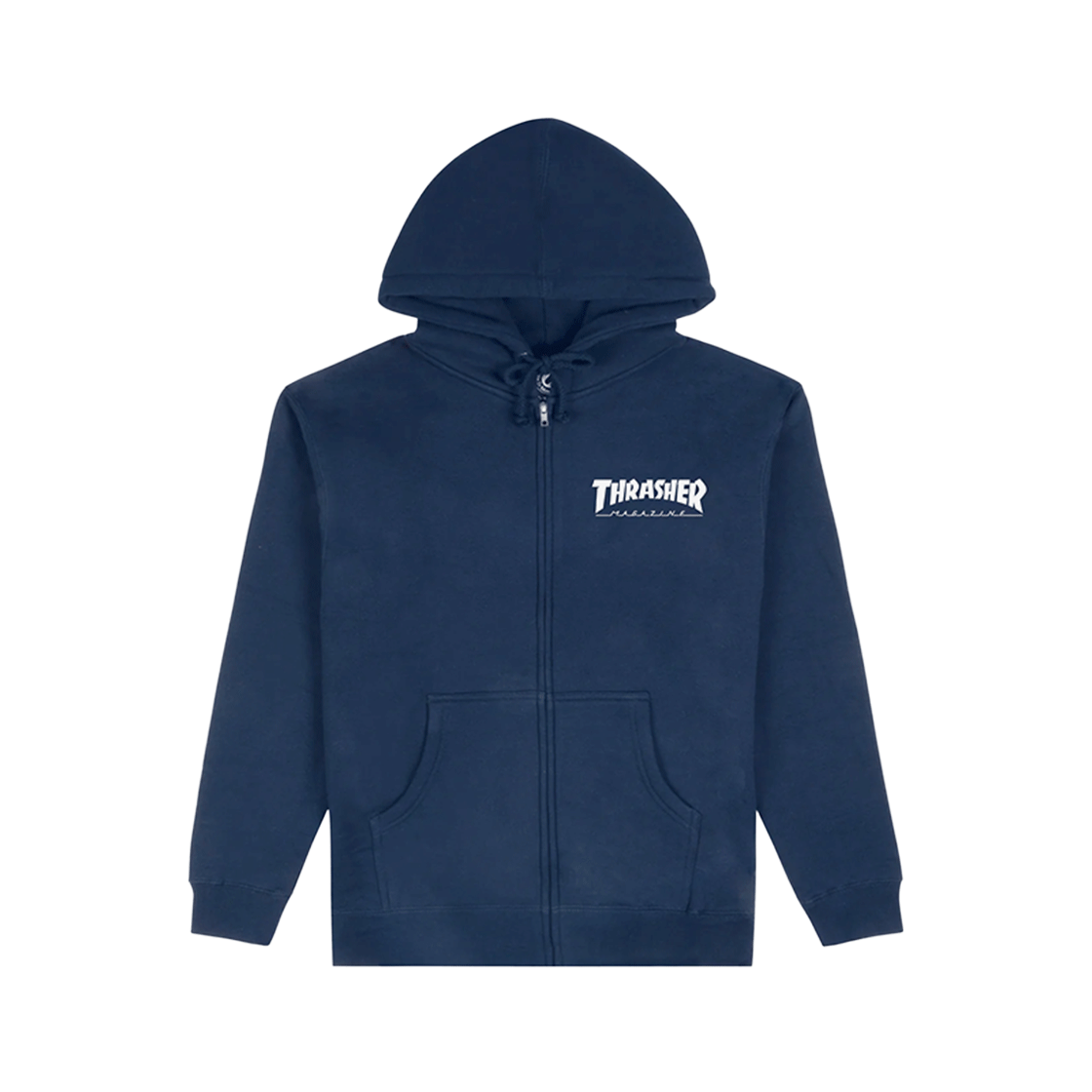 트레셔 매거진 로고 집 후드 네이비(Thrasher Magazine Logo Zip Hood Navy)