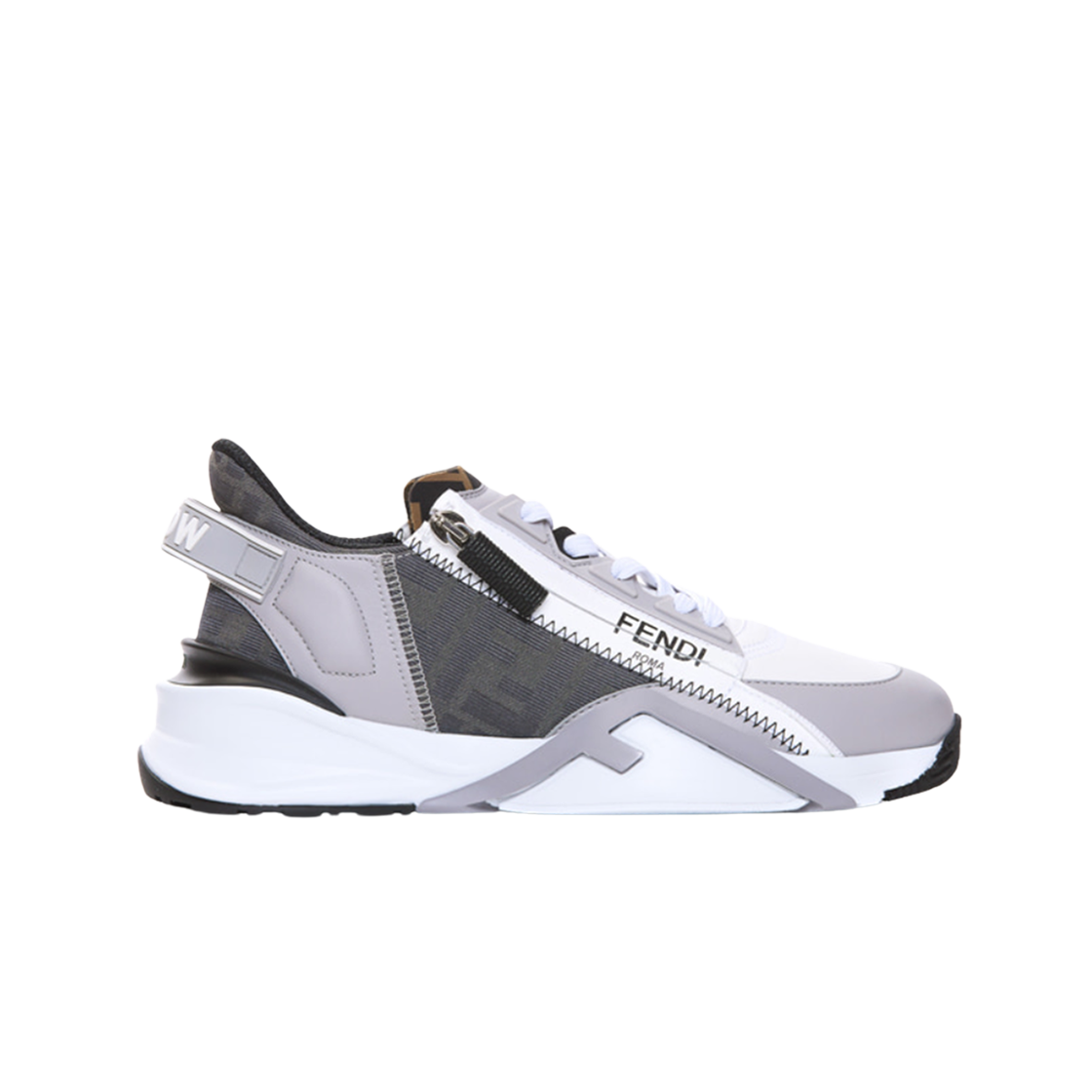 8E8035AJZHF1PX8 (W) Fendi Flow Nylon Low-Top Sneakers Grey