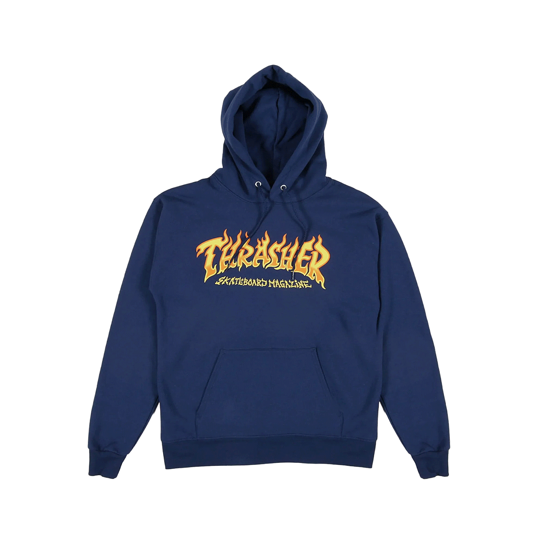 P0000VUY Thrasher Fire Logo Hood Navy