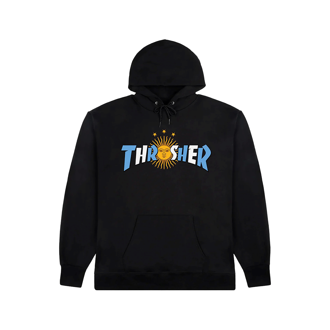 트레셔 아르헨티나 에스트렐라 후디 블랙(Thrasher Argentina Estrella Hoodie Black)
