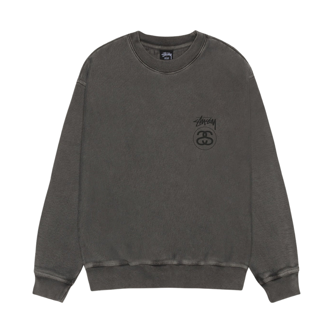 스투시 스탁 링크 크루 피그먼트 다이드 블랙(Stussy Stock Link Crew Pigment Dyed Black) - 1