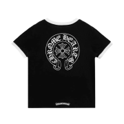 Chrome Hearts Horseshoe Logo T-Shirt Black White