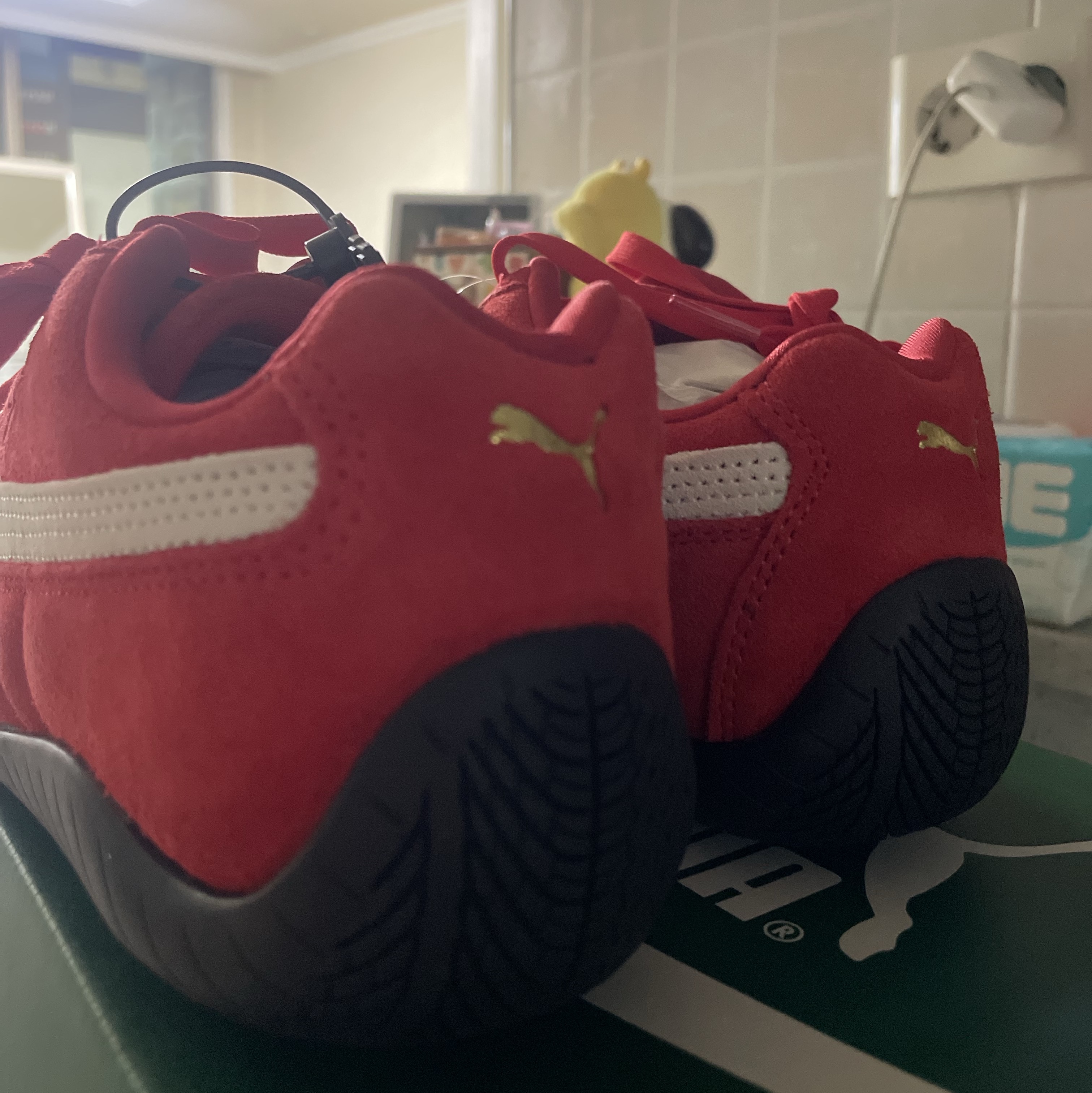 Puma Speedcat OG Red White 착용 스타일 - 3