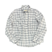 Undermycar MU.138 Circle Logo Basic Long Sleeve Check Shirts Light Gray