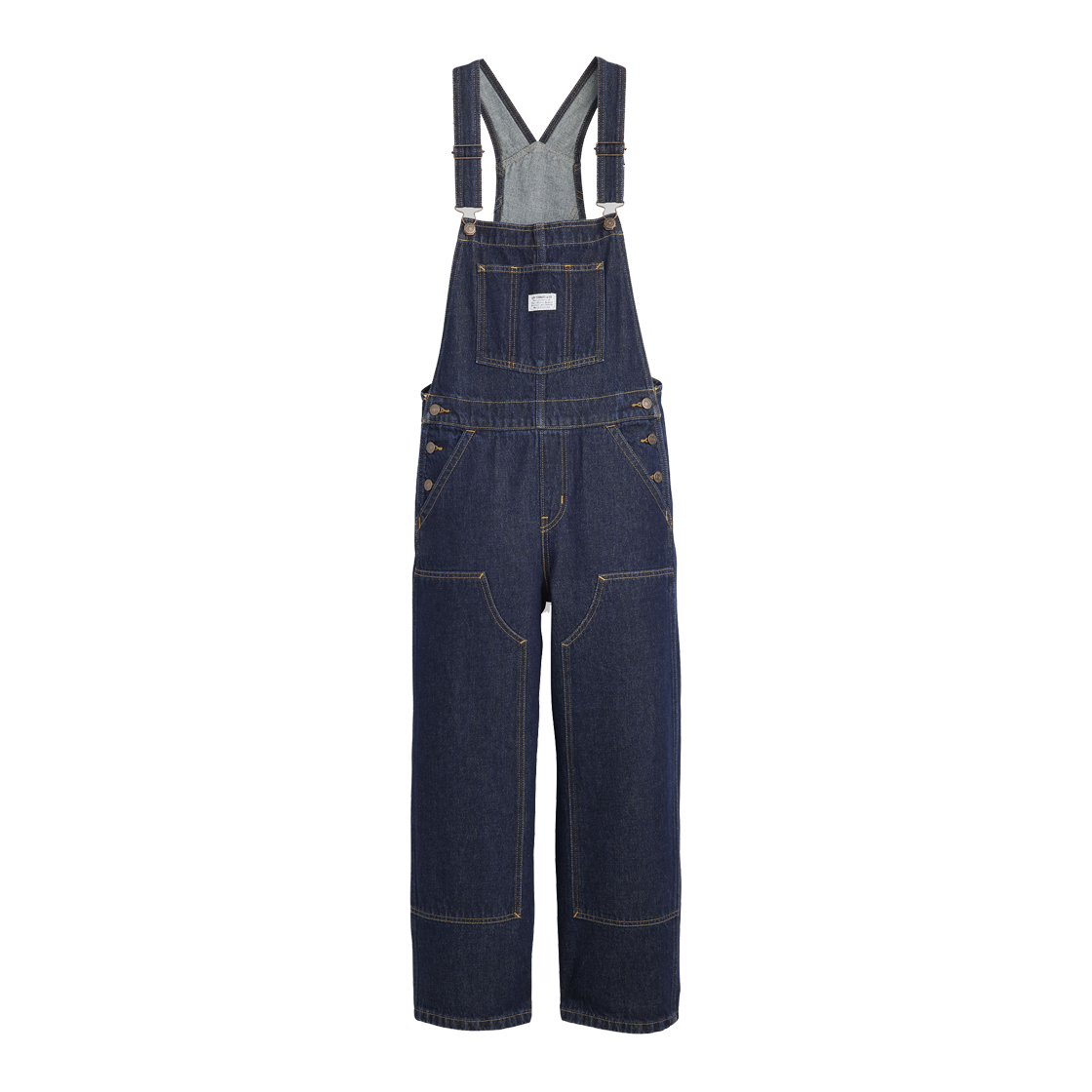 A6079-0004 Levi's Women Baggy Highwater Overalls Dark Indigo