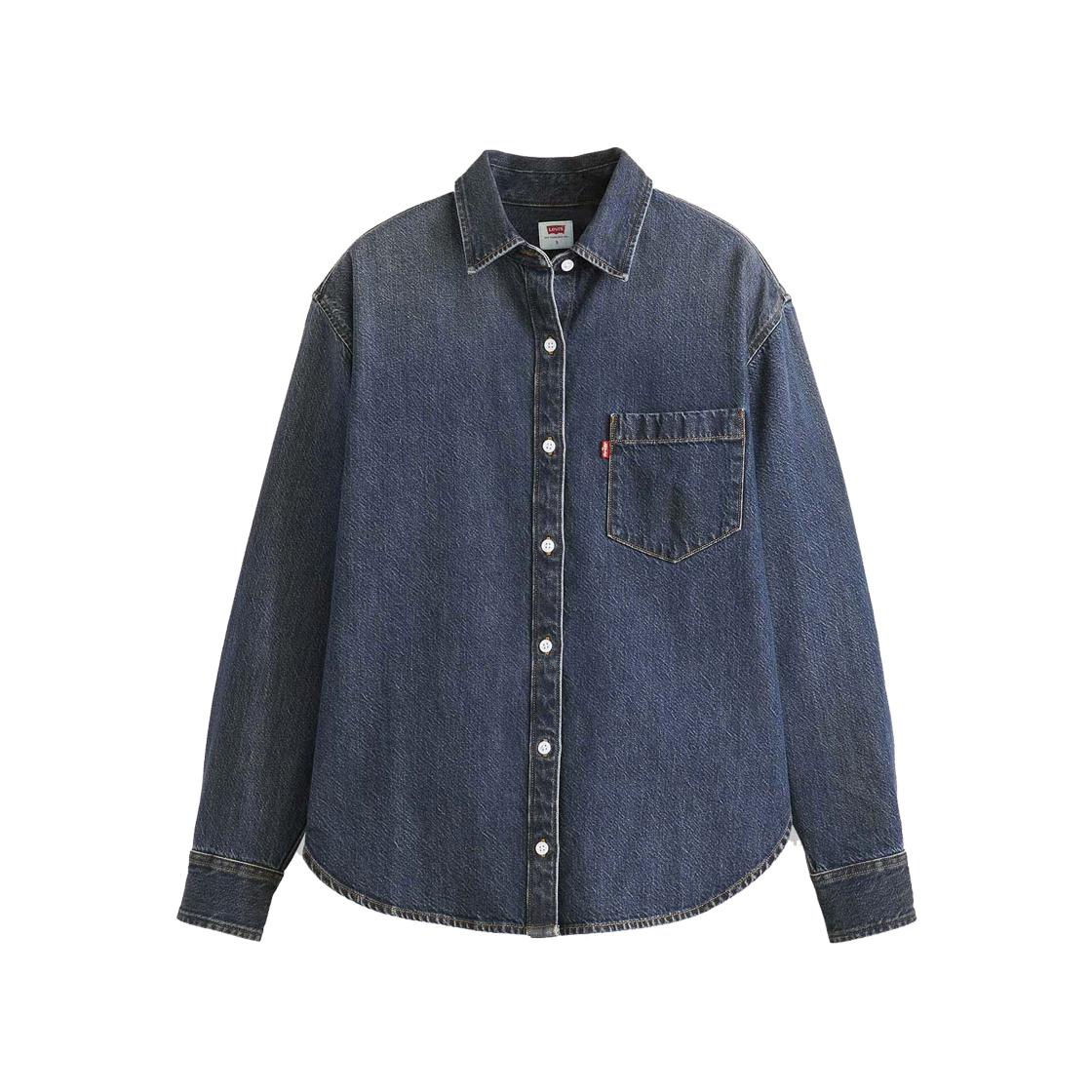 001HM-0008 Levi's Women Harlie Boyfriend Shirt Indigo