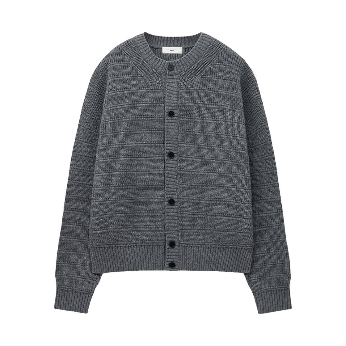 TNSW5F101G2 TNGT Chunky Wool Knit Cardigan Grey