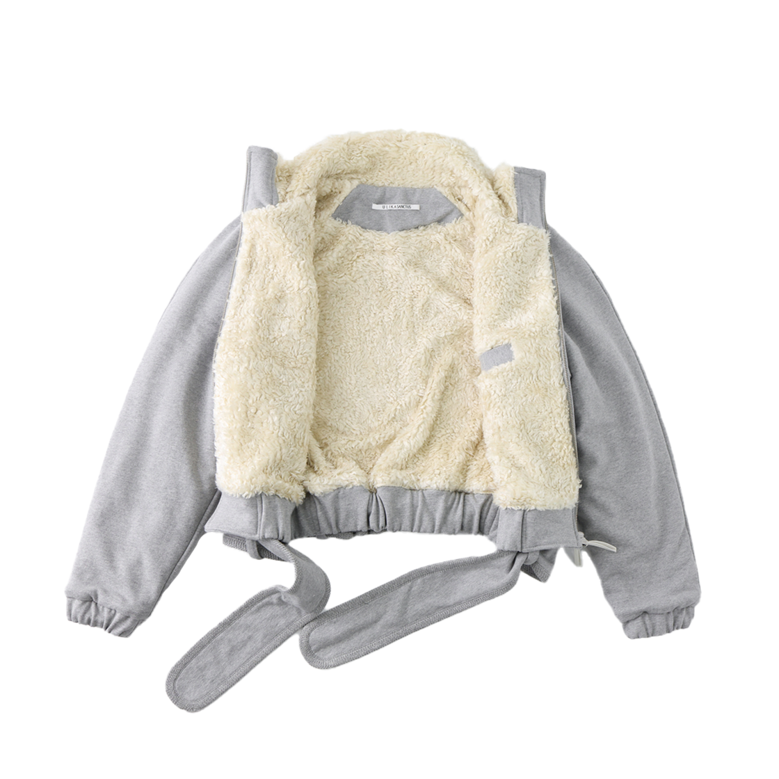 울리카 상투스 우먼 벨트 집 자켓 그레이 - 25FW(Ulika Sanctus Women Belt Zip Jacket Grey - 25FW) - 3