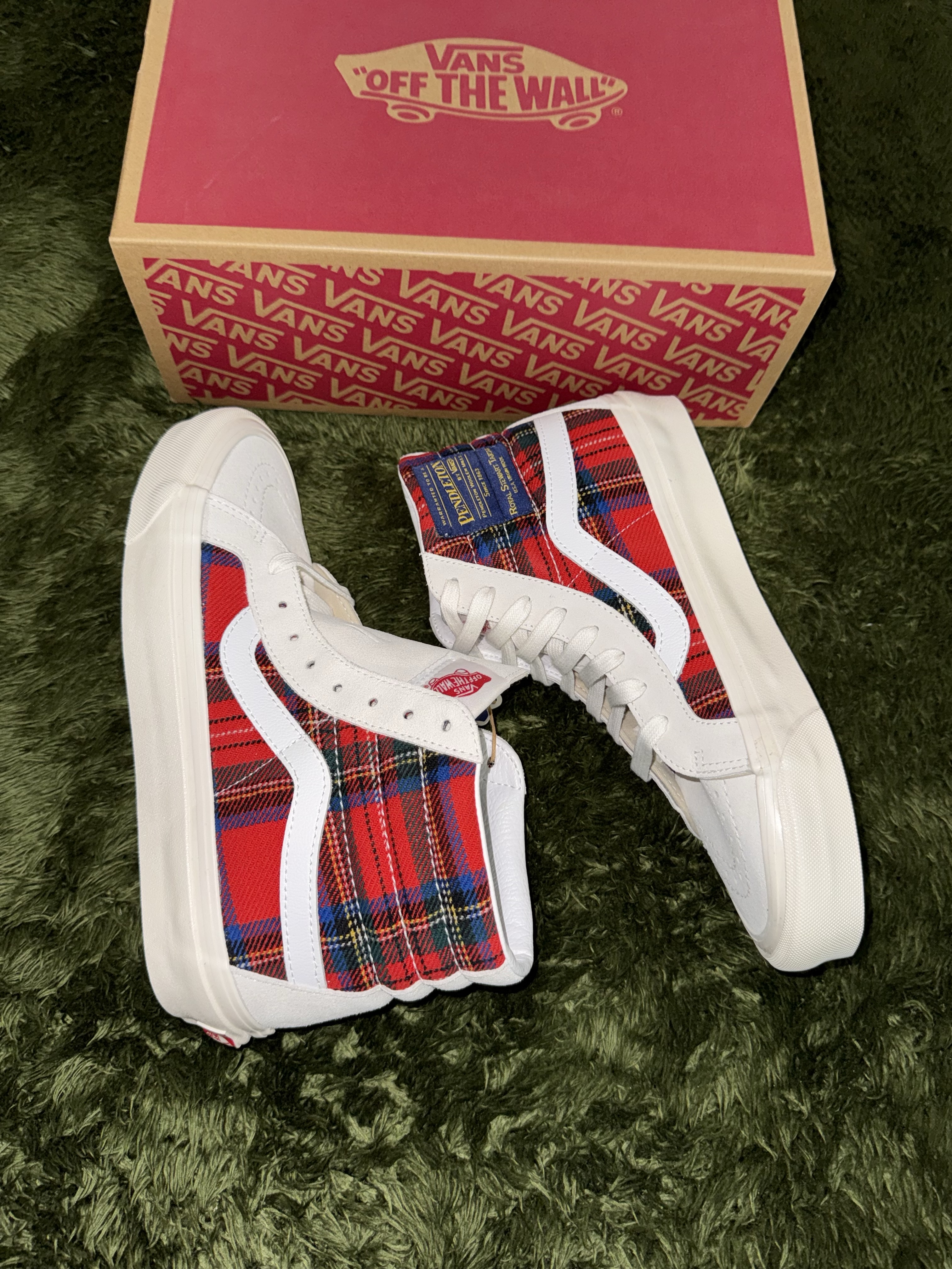 Vans Sk8-Hi 38 DX Anaheim Factory Pendleton Royal Stewart Tartan 착용 스타일 - 5