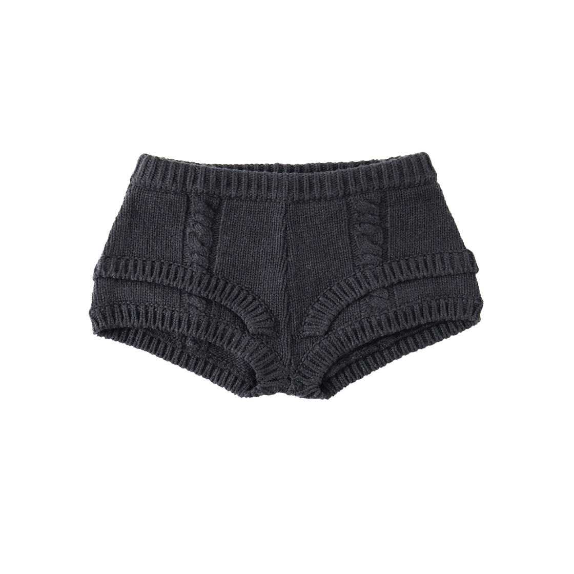 KW5DPASUK06BK Ulika Sanctus Women Rope Knit Shorts Black - 25FW