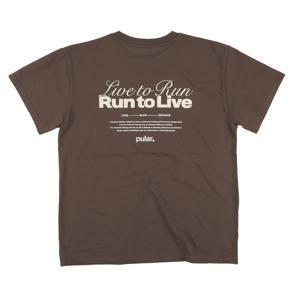 풀라르 남여공용 라이브 투 런 티셔츠 브라운(pular Unisex Live To Run T-Shirt Brown) - 2