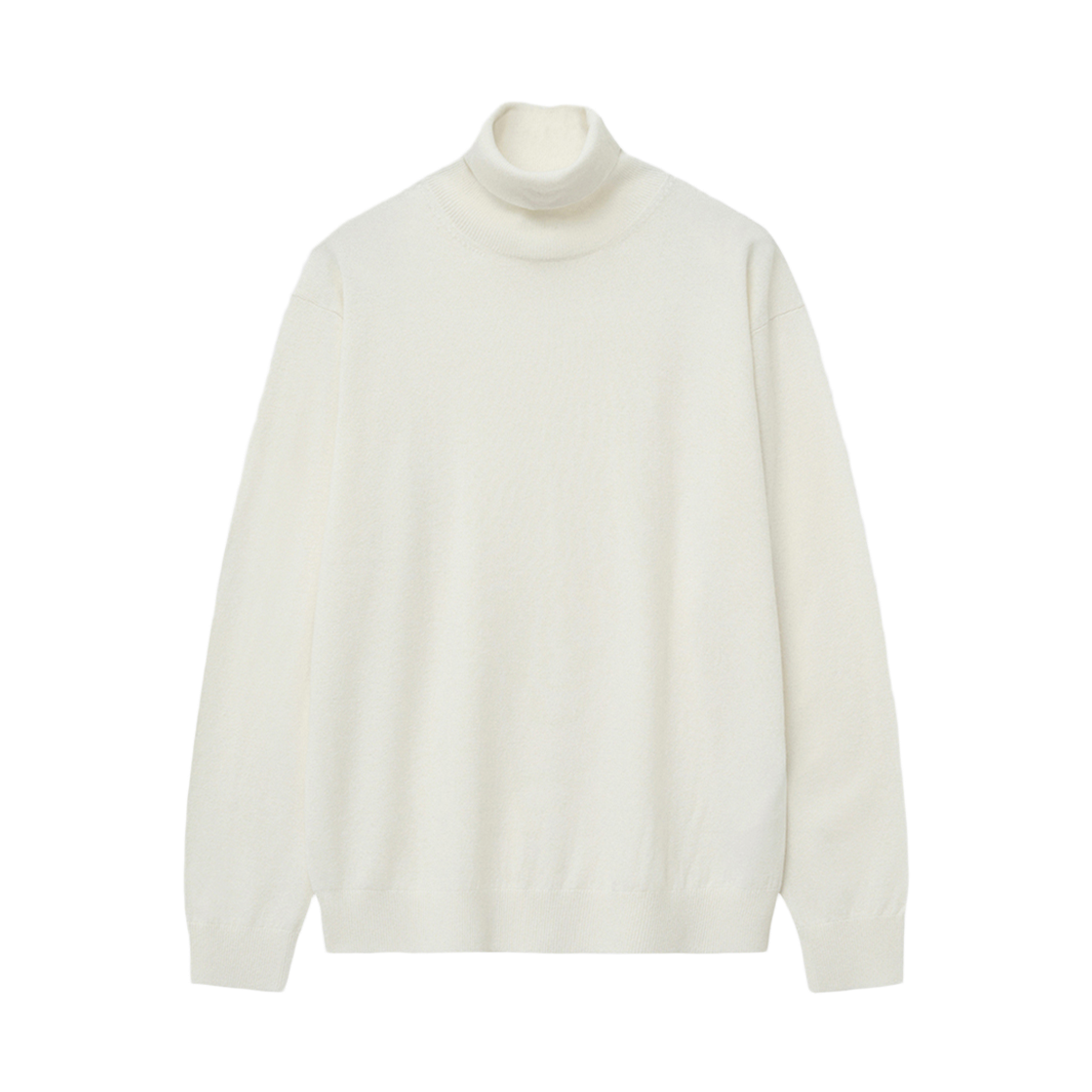 TNSW5F107IV TNGT Cashmere Turtleneck Knit Top Cream