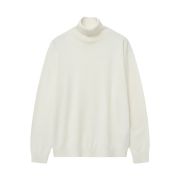 TNGT Cashmere Turtleneck Knit Top Cream