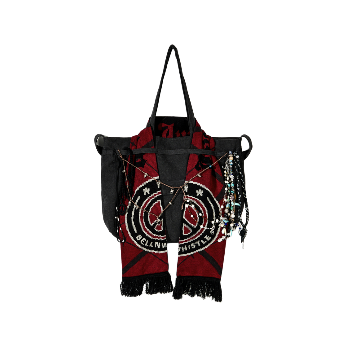 코드 모듈라 스트랩 토트백 워시드 블랙(Cord Modular Strap Tote Bag Wawhed Black)