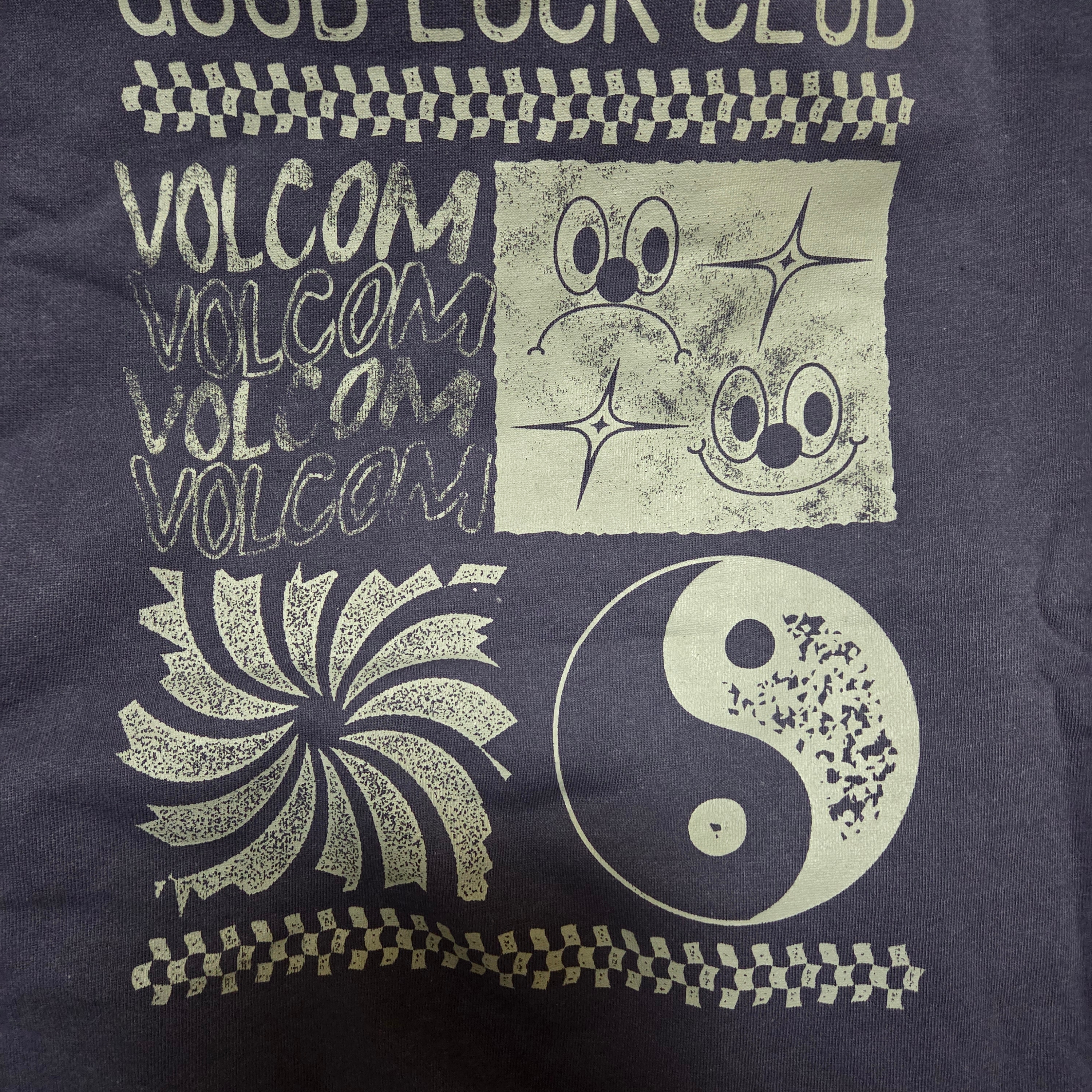 Volcom Good Luck Club Overfit Crew Dark Violet 착용 스타일