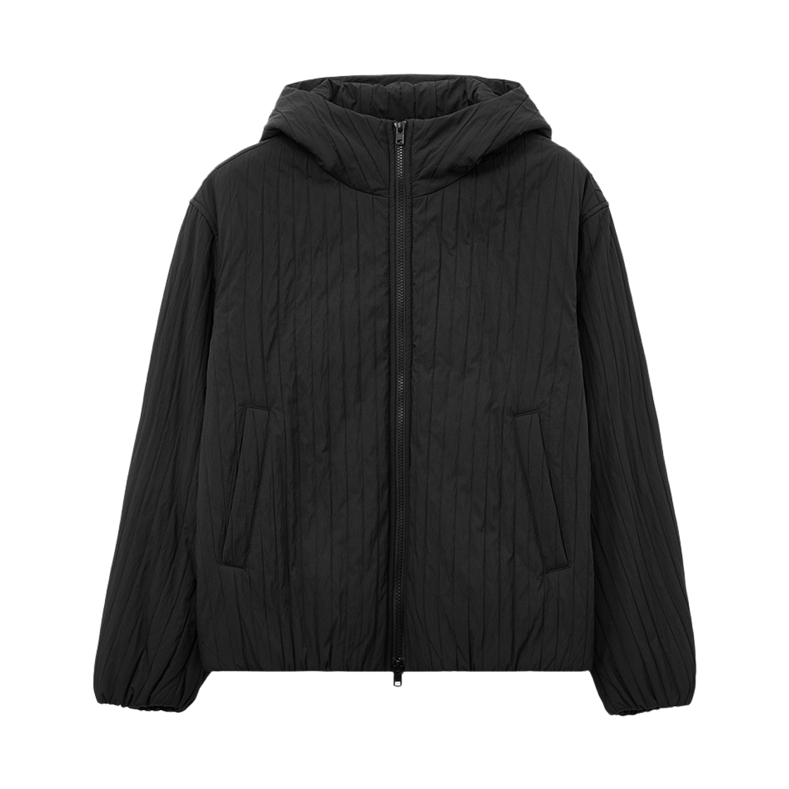 티엔지티 라이트 패디드 후디 자켓 블랙