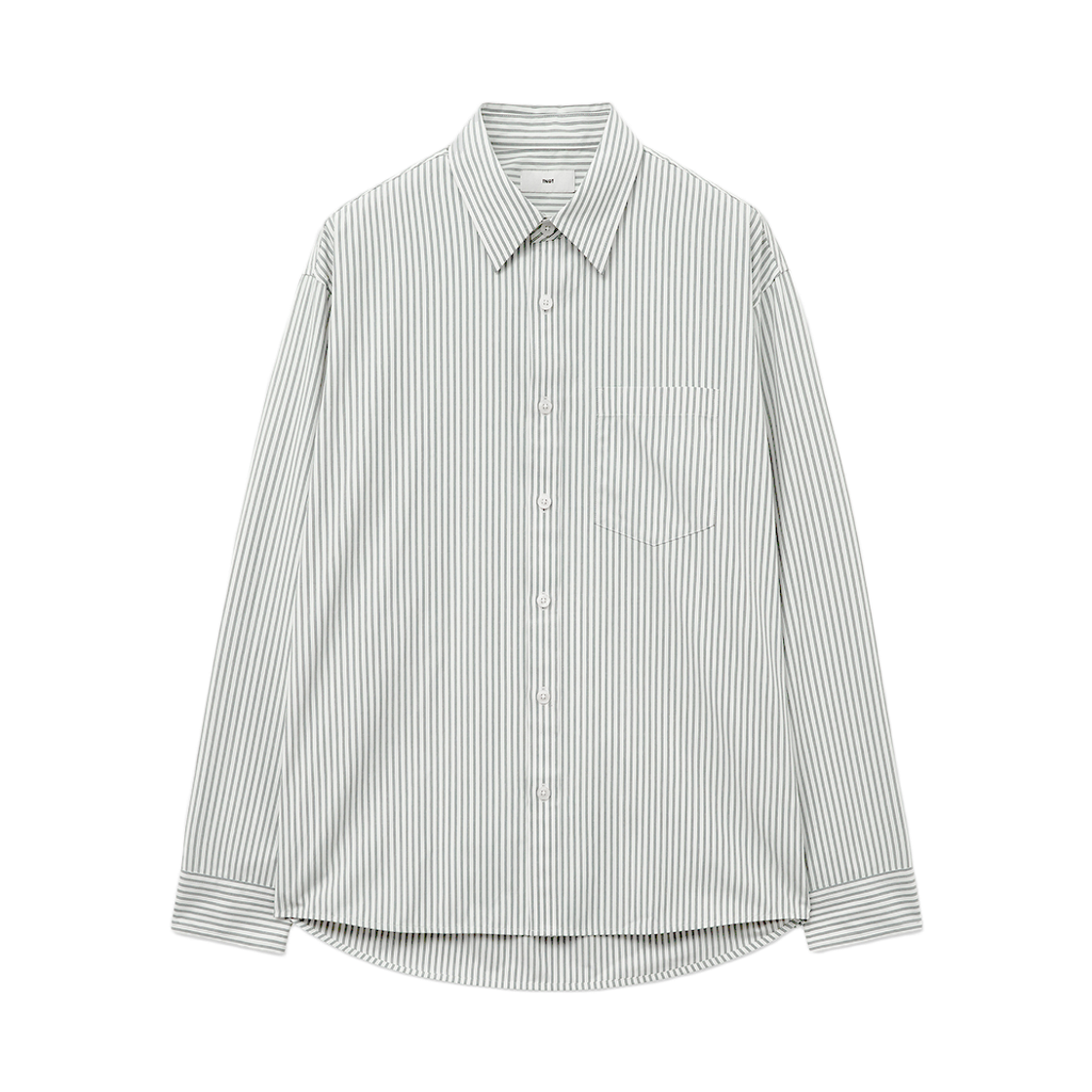 TNSH5F105B2 TNGT Office Stripe Shirt Dusty Blue