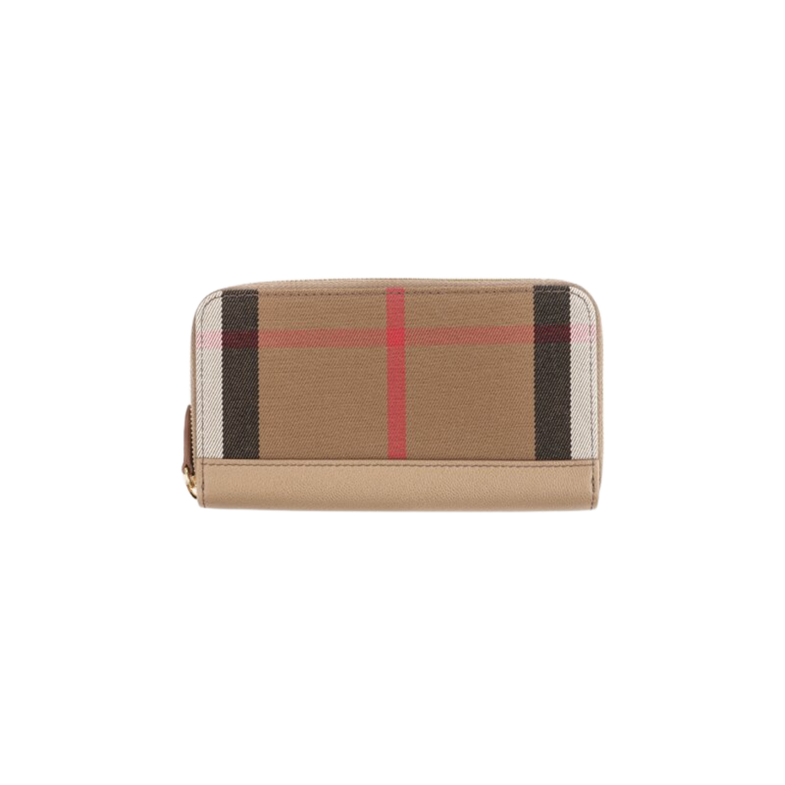 버버리 슈퍼 익스플로디드 체크 라지 집 어라운드 월렛 다크 버치 브라운(Burberry Super Exploded Check Large Zip Around Wallet Dark Birch Brown) - 1
