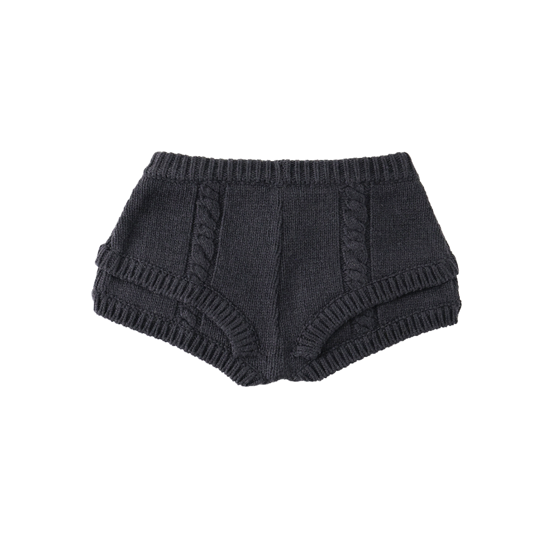 울리카 상투스 우먼 로프 니트 쇼츠 블랙 - 25FW(Ulika Sanctus Women Rope Knit Shorts Black - 25FW) - 2