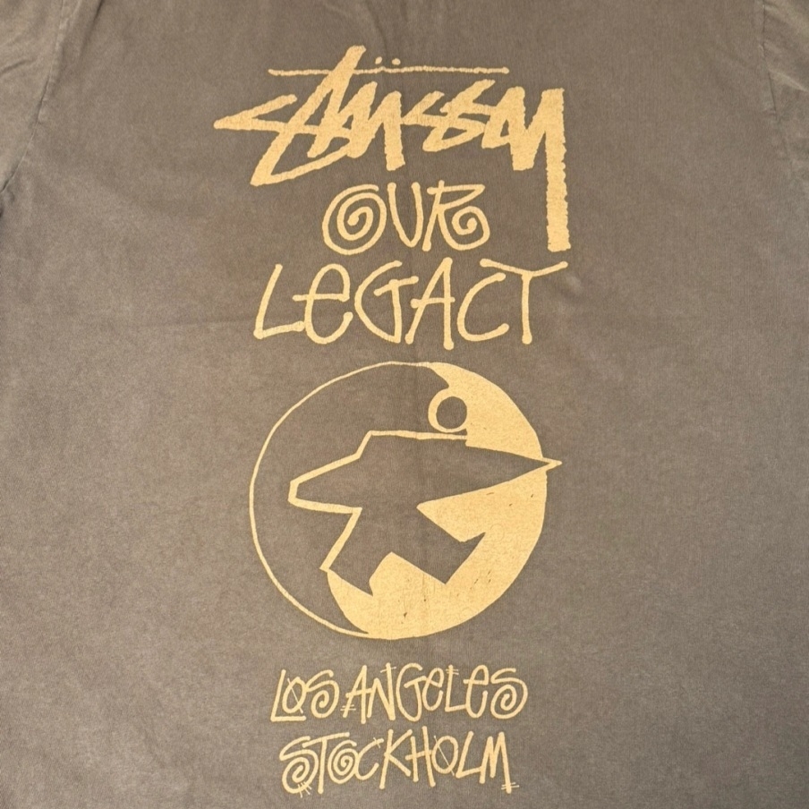 Stussy x Our Legacy Surfman Pigment Dyed T-Shirt Dark Brown 착용 스타일