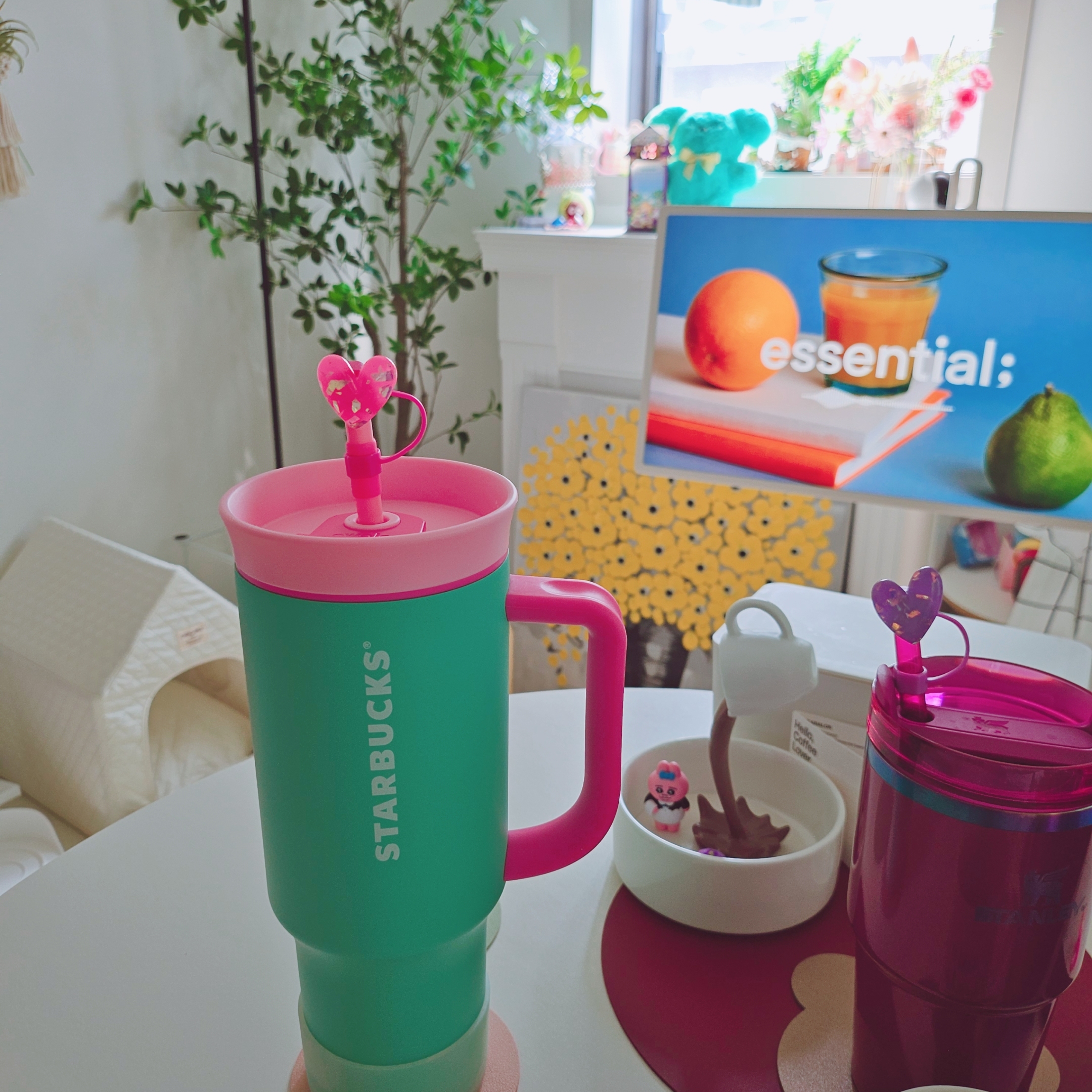 Starbucks SS Aloha Owala Travel Coldcup 1185ml 착용 스타일 - 3