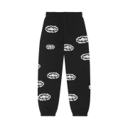 Denim Tears x Denim x Corteiz Cotton Wreath Sweatpants Black