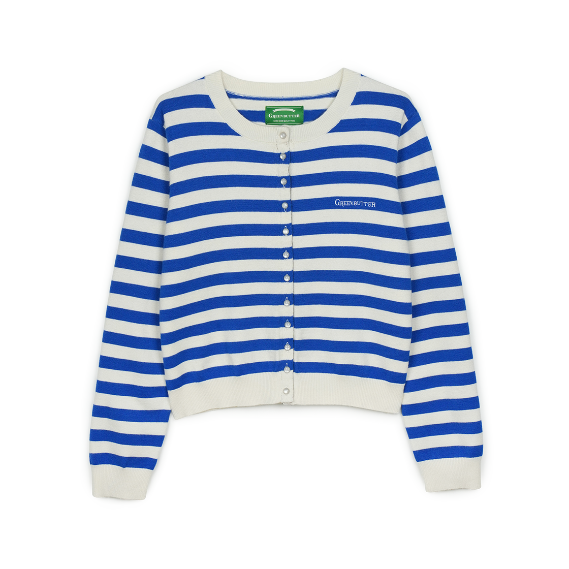 그린버터 마리너 패치 카디건 코발트